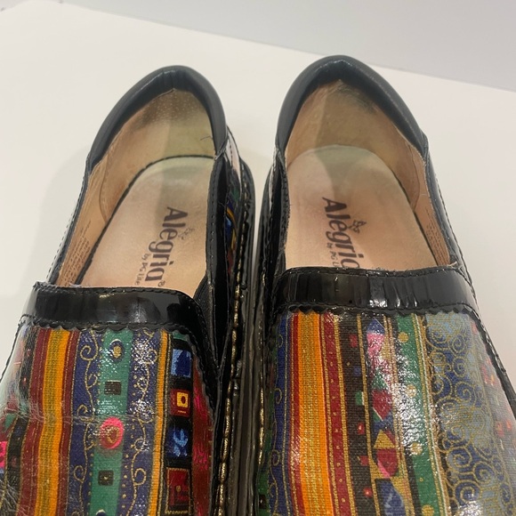 Alegria Debra Blue Mural Patent Leather Shoe Size 38 (8/8.5) - Picture 4 of 8